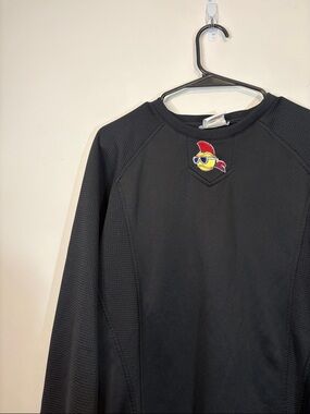 Throwback “Wild Thing” Black Waffle Knit Long Sleeve T-Shirt